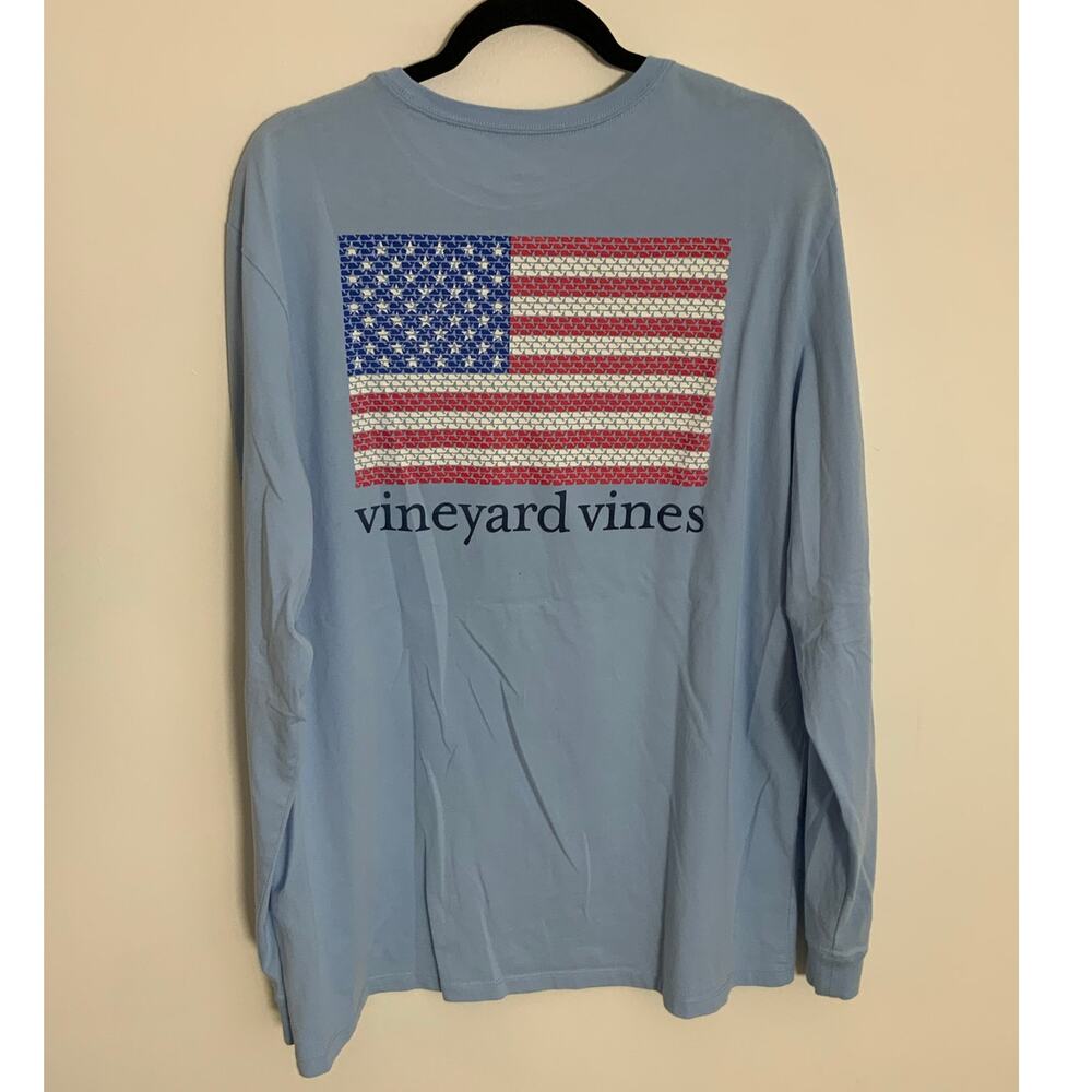 Vineyard Vines‎ American Flag Long Sleeve Tee size large